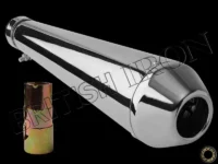 Megaphone Exhaust / Shorty Reverse Cone Silencer For Café Racer Universal Fitment