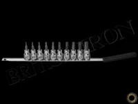 Cruz Tools 3/8" Socket Bit Set 10pc Hex Torx PN MBI-57-0014